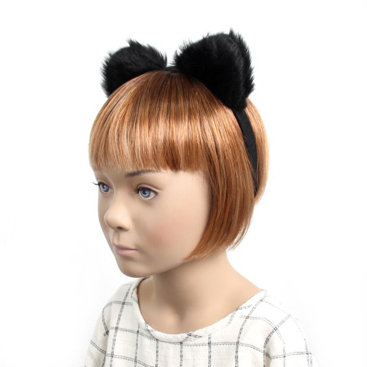 Picture of 7557 / 5572 BLACK FURRY CAT EARS ALICEBAND